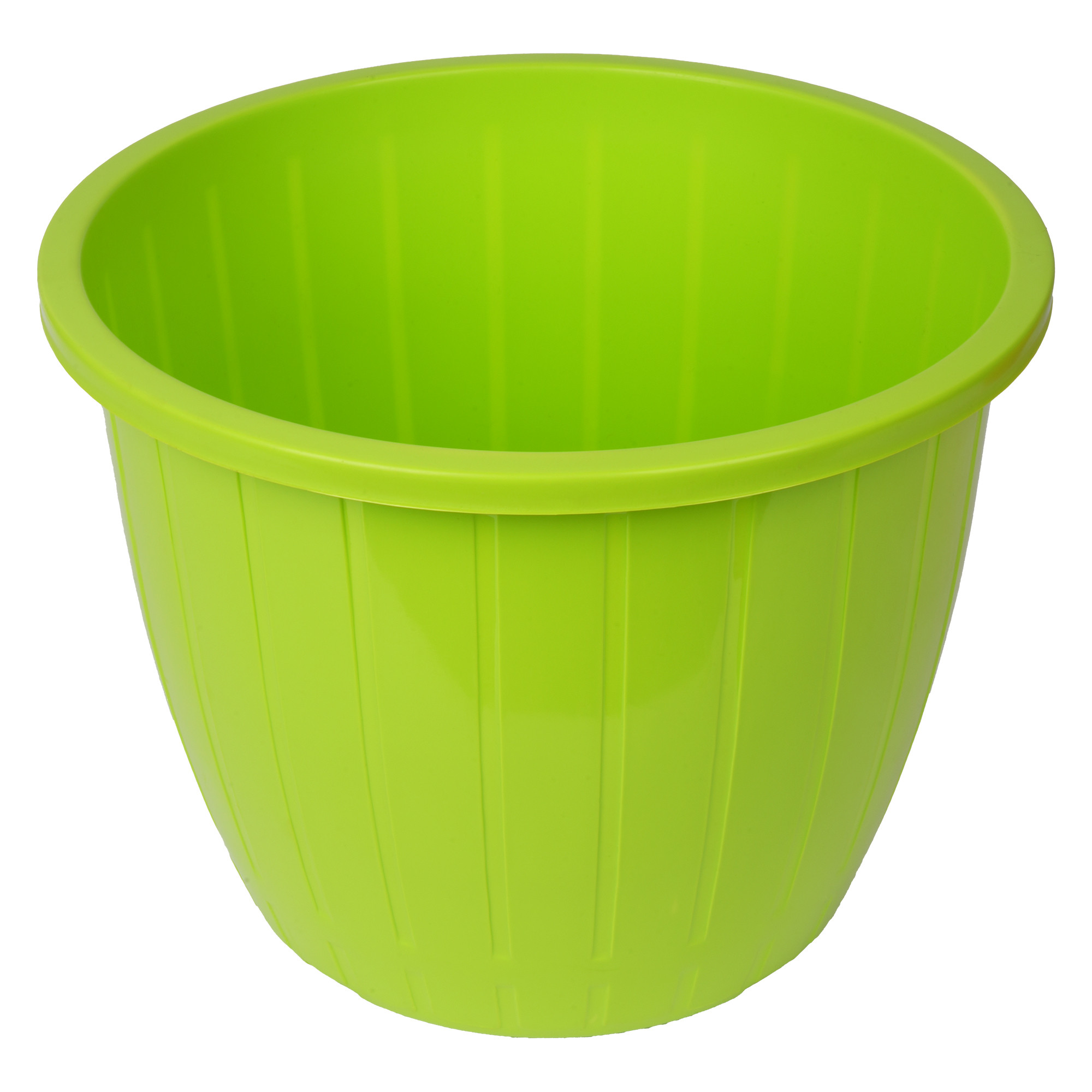 Kuber Industries Flower Pot | Flower Pots for Indoor & Outdoor | Plastic Pot for Gardening | Planter for Flower | Balcony Flower Pot with Drain Holes | Duro Flower Pot | 6 Inch |Green