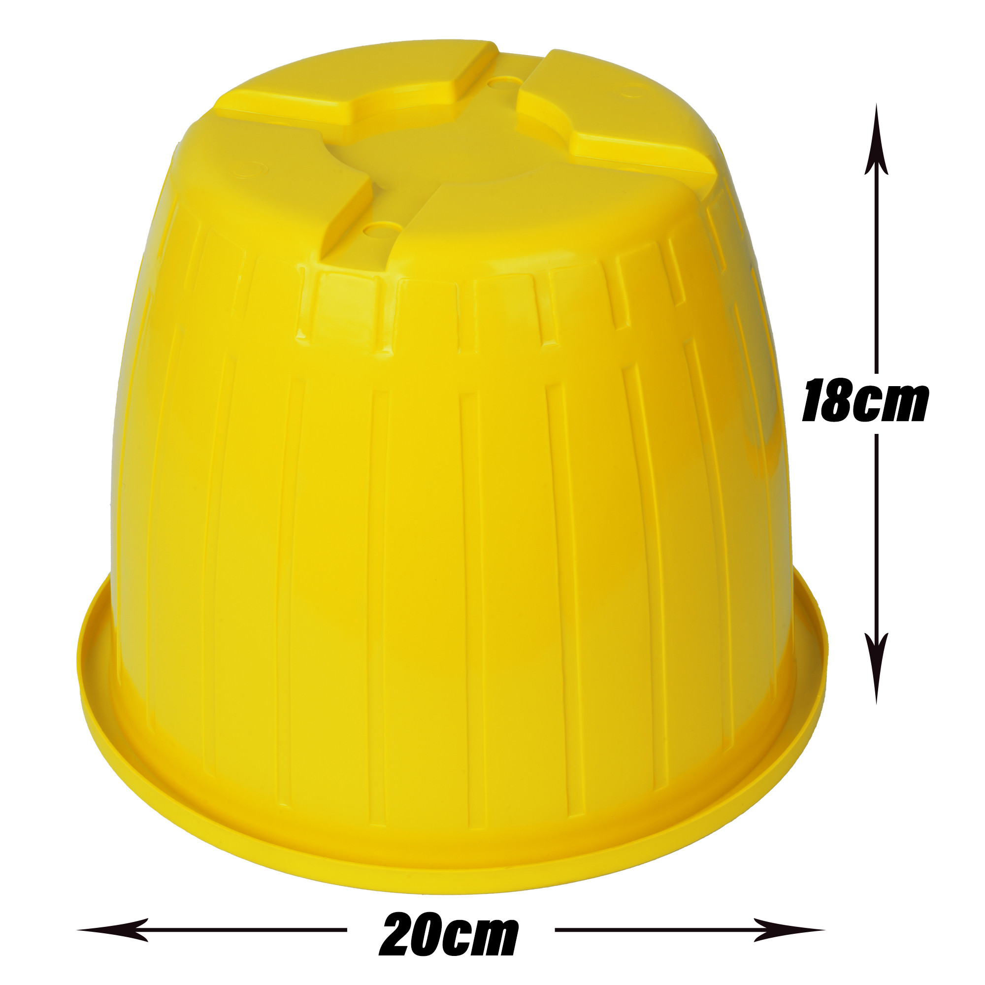 Kuber Industries Flower Pot | Flower Pots for Indoor & Outdoor | Plastic Pot for Gardening | Planter for Flower | Balcony Flower Pot with Drain Holes | Duro Flower Pot | 6 Inch | Pack of 3 | Multi
