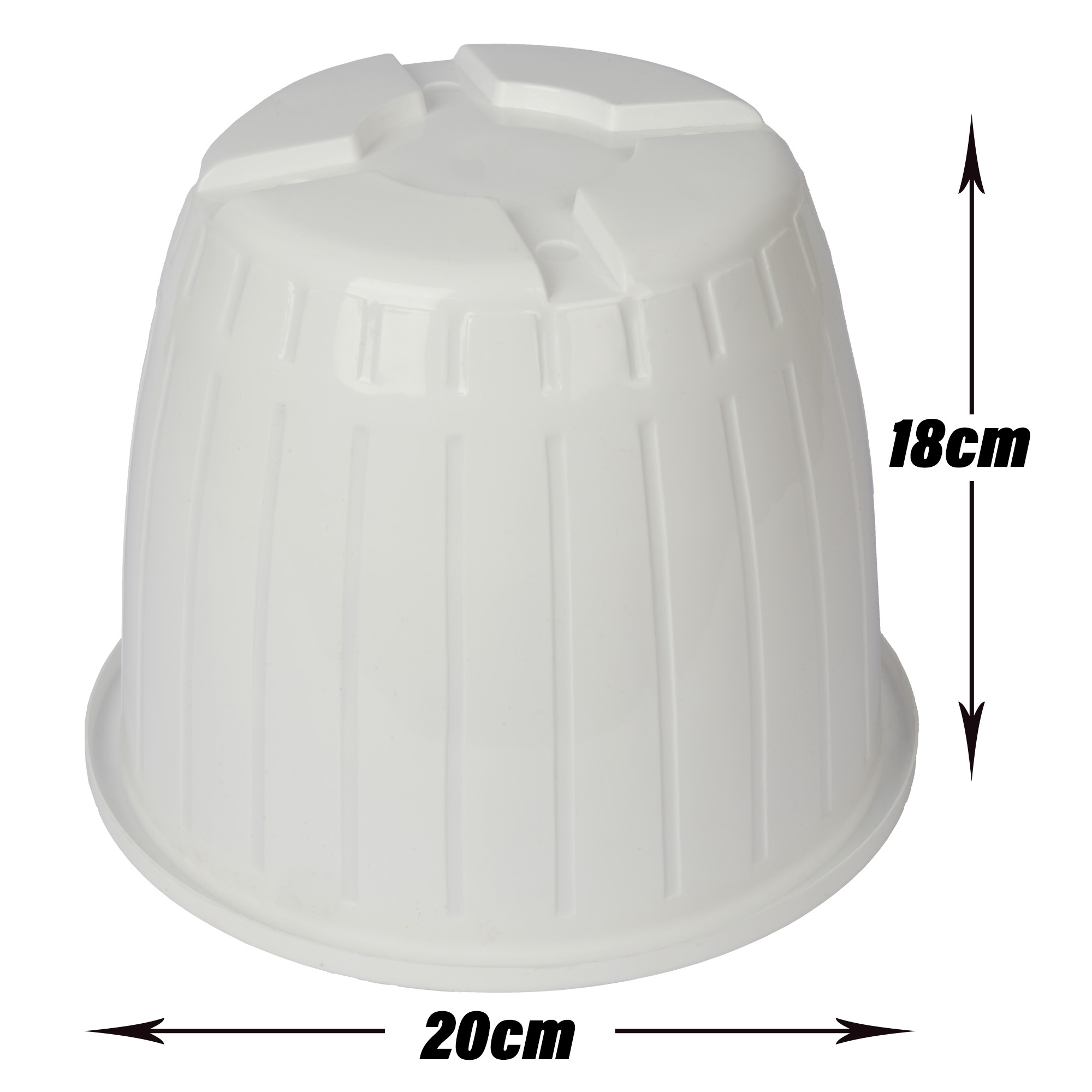 Kuber Industries Flower Pot | Flower Pots for Indoor & Outdoor | Plastic Pot for Gardening | Planter for Flower | Balcony Flower Pot with Drain Holes | Duro Flower Pot | 6 Inch | Pack of 3 | Multi