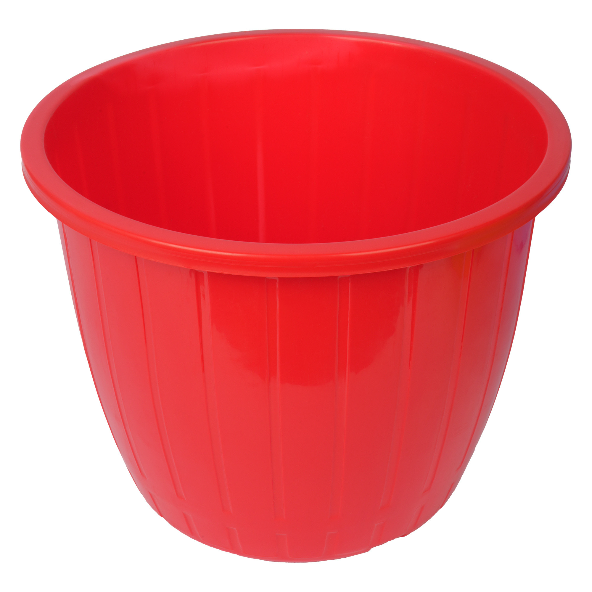 Kuber Industries Flower Pot | Flower Pots for Indoor & Outdoor | Plastic Pot for Gardening | Planter for Flower | Balcony Flower Pot with Drain Holes | Duro Flower Pot | 6 Inch | Pack of 3 | Multi