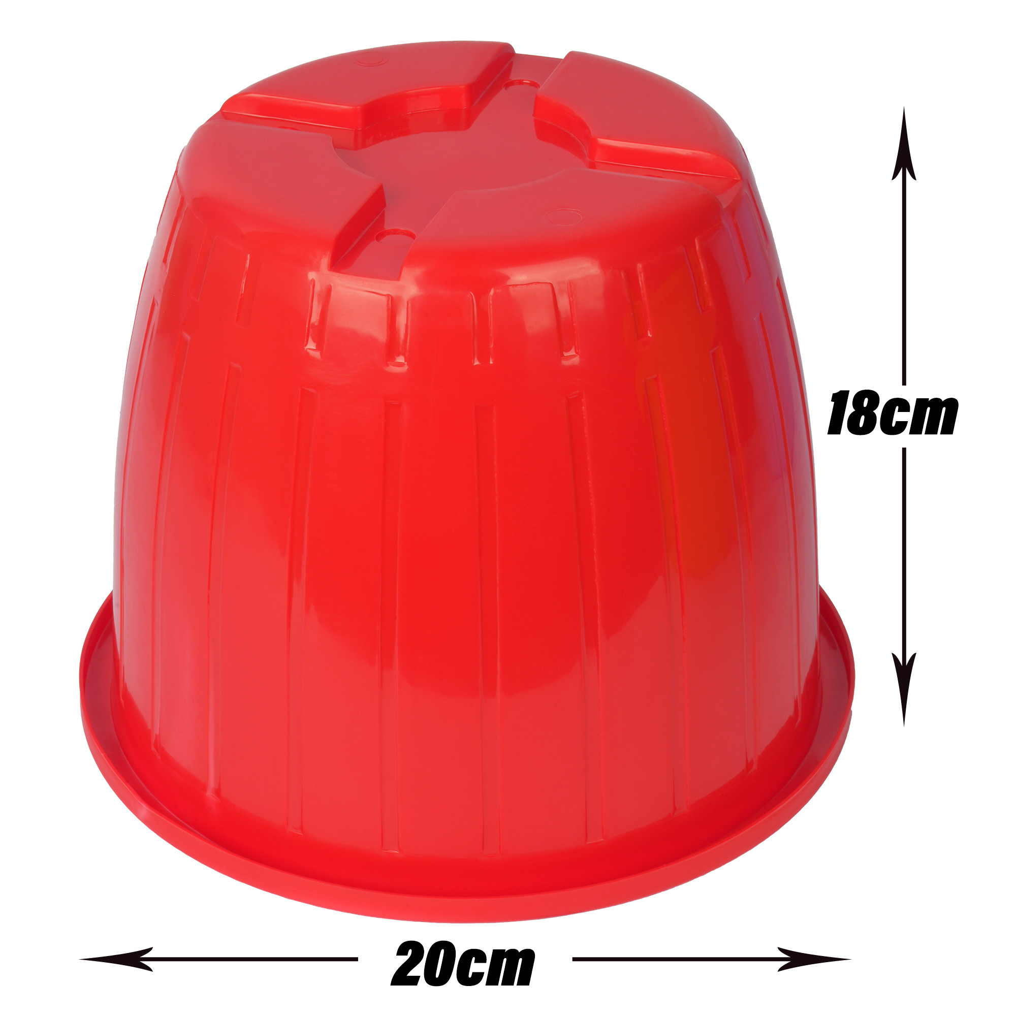 Kuber Industries Flower Pot | Flower Pots for Indoor & Outdoor | Plastic Pot for Gardening | Planter for Flower | Balcony Flower Pot with Drain Holes | Duro Flower Pot | 6 Inch | Pack of 4 | Multi