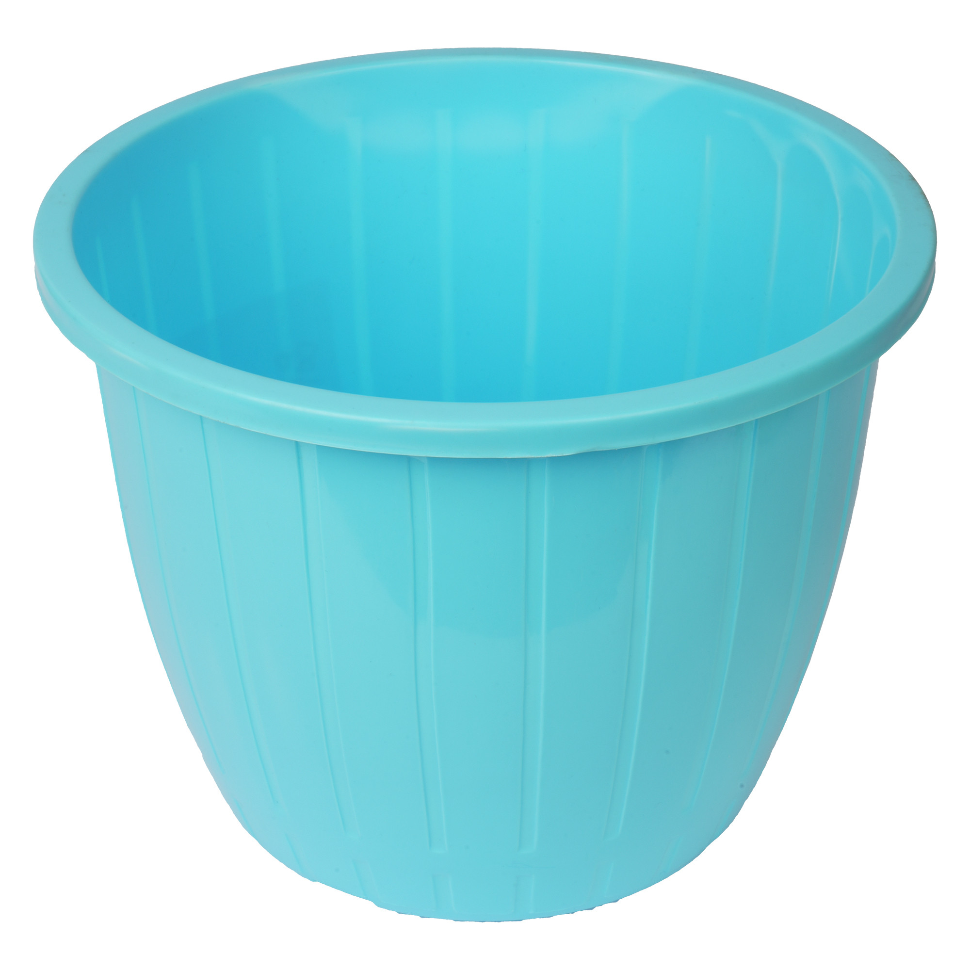Kuber Industries Flower Pot | Flower Pots for Indoor & Outdoor | Plastic Pot for Gardening | Planter for Flower | Balcony Pots for Home Decor | Duro Flower Pot | 8 Inch | Blue
