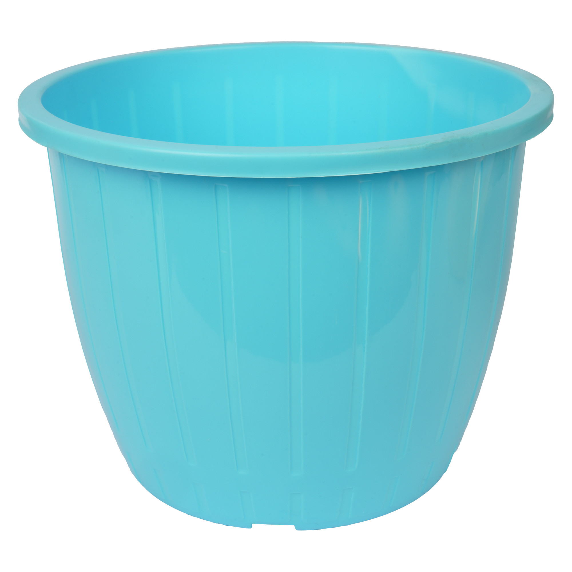 Kuber Industries Flower Pot | Flower Pots for Indoor & Outdoor | Plastic Pot for Gardening | Planter for Flower | Balcony Pots for Home Decor | Duro Flower Pot | 8 Inch | Blue