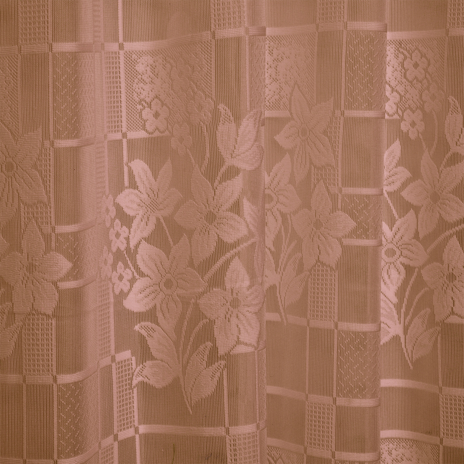 Kuber Industries Flower Print Home Decor Cotton Door Curtain With 8 Eyeletss, 7 Feet (Brown)