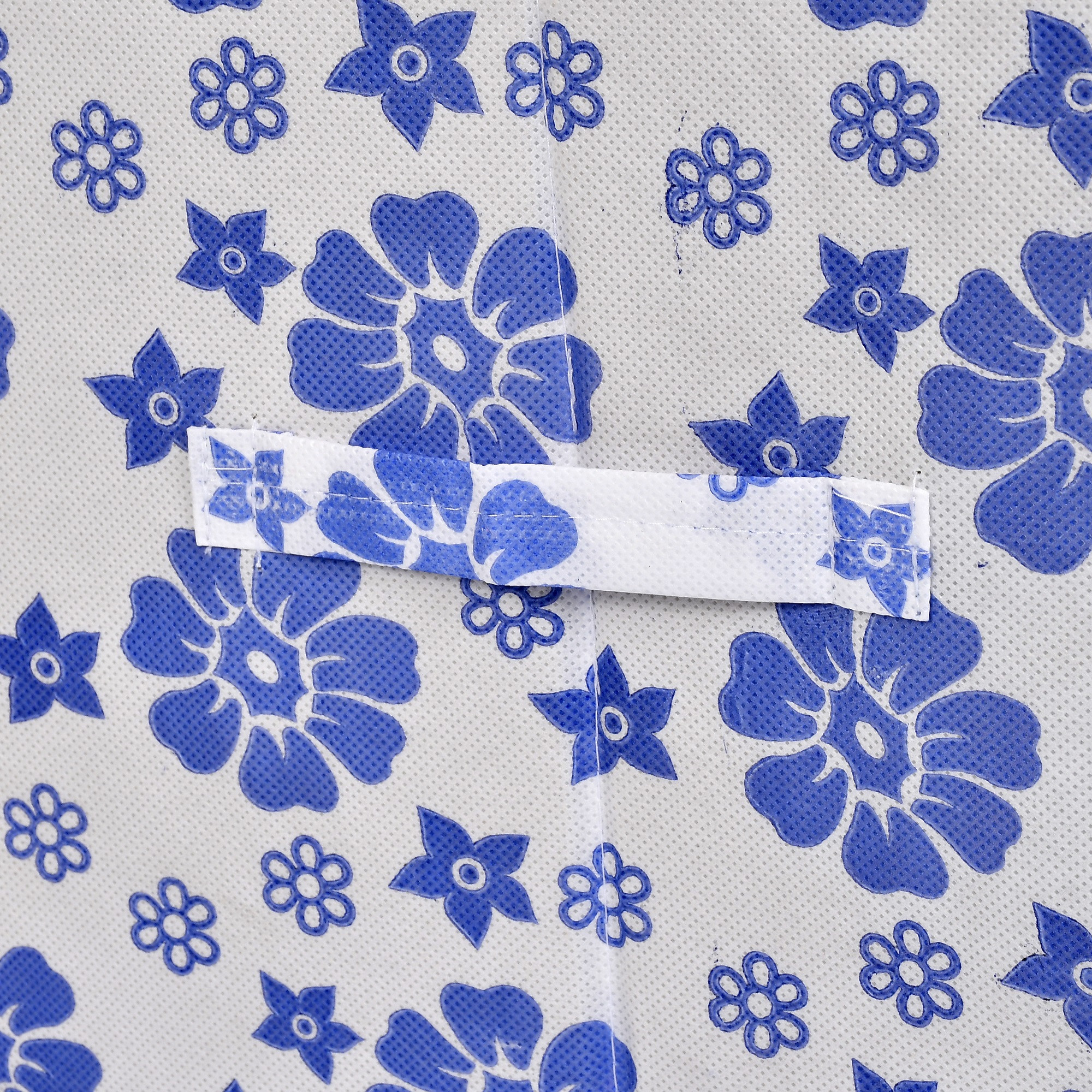 Kuber Industries Flower Print Non Woven Shirt Stacker/Shirt Organizer Wardrobe Organizer (Royal Blue)-KUBMART1618