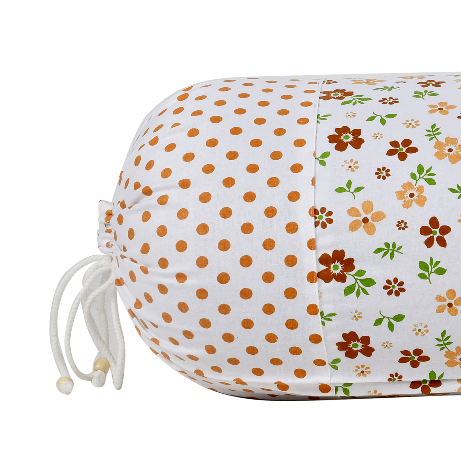 Kuber Industries Flower Printed Cotton Bolster Cover- 16