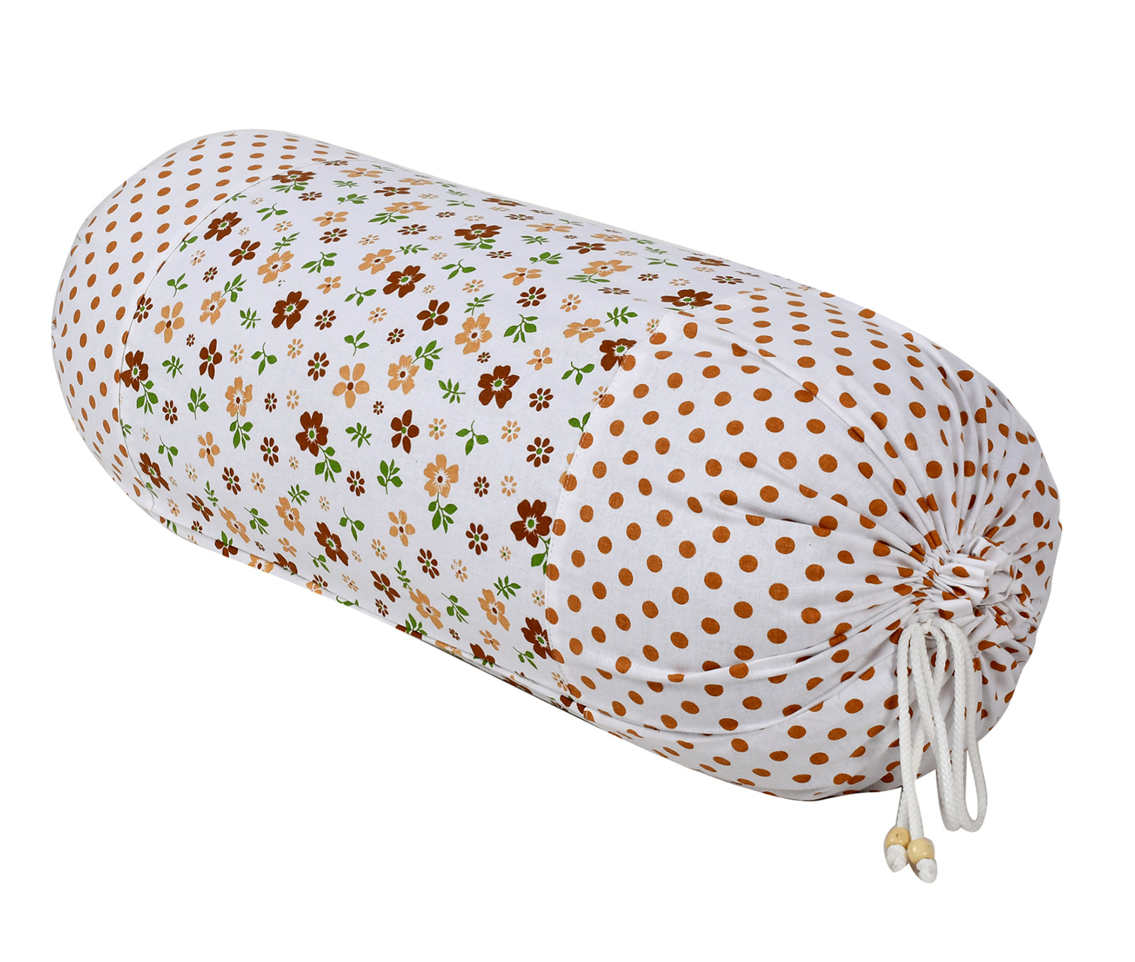 Kuber Industries Flower Printed Cotton Bolster Cover- 16