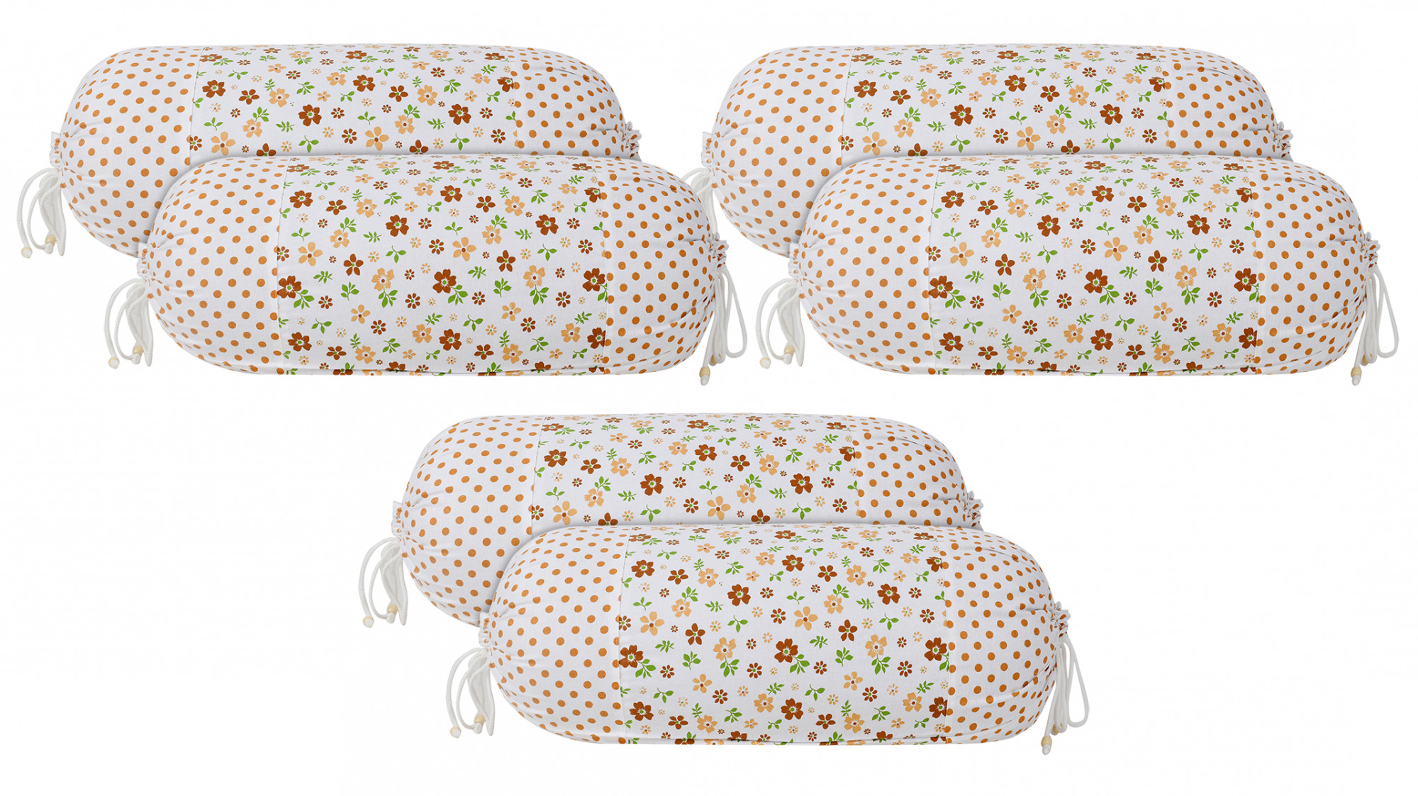 Kuber Industries Flower Printed Cotton Bolster Cover- 16