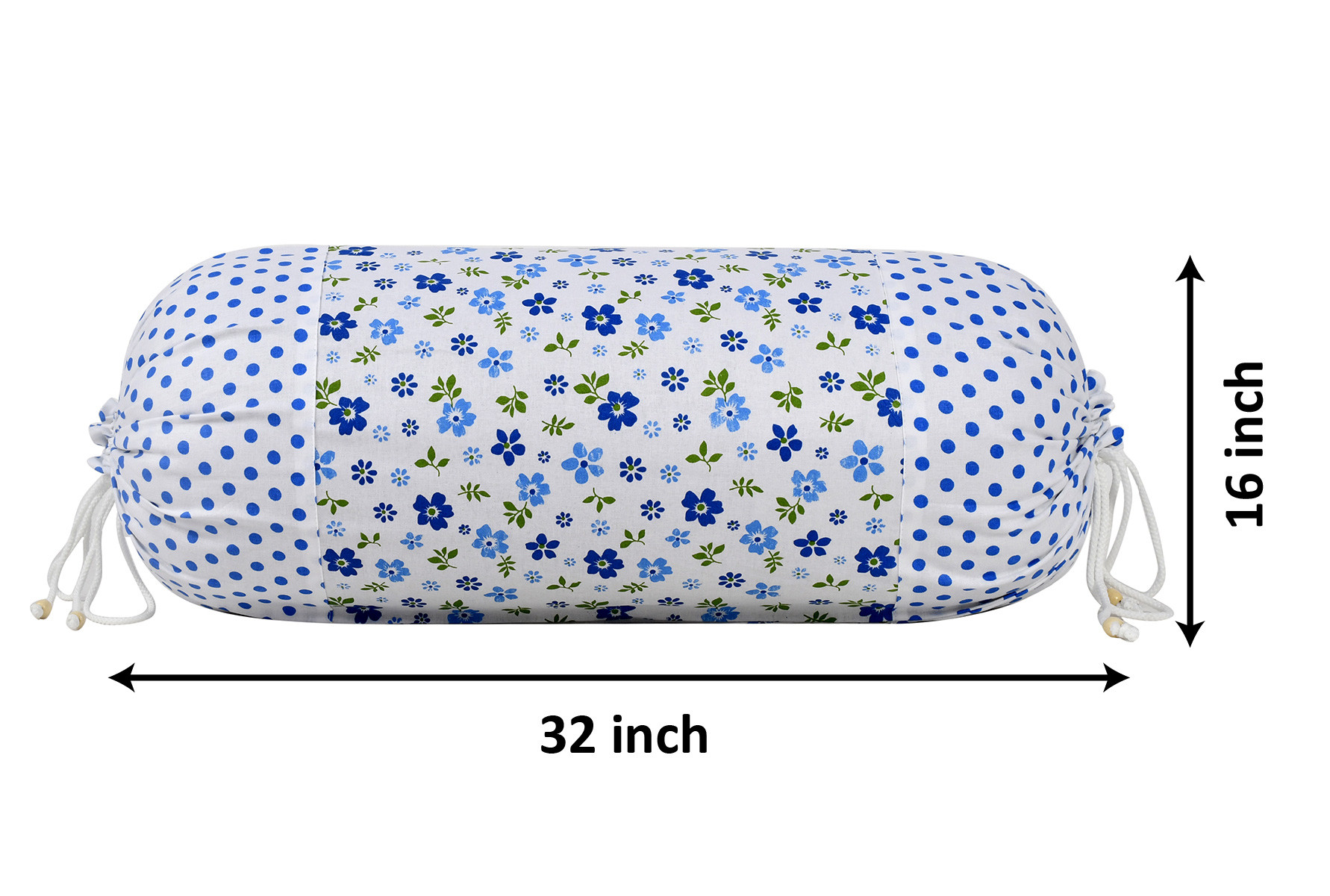 Kuber Industries Flower Printed Cotton Bolster Cover-16