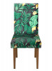 Kuber Industries Flower Printed Elastic Stretchable Polyster Chair Cover For Home, Office, Hotels, Wedding Banquet (Green &amp; Black)