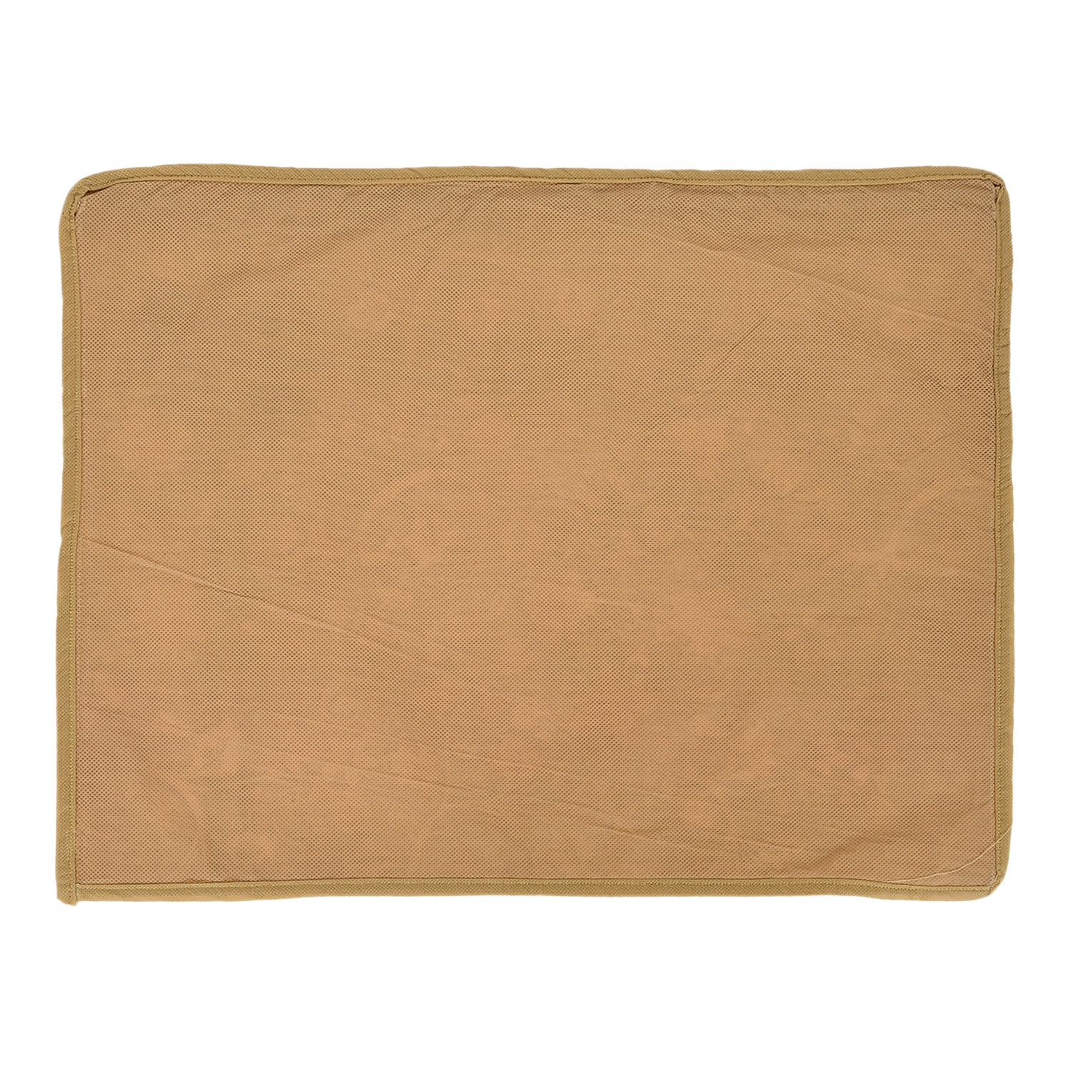 Kuber Industries Flower Printed Non-Woven Single Saree Cover With Tranasparent Top-(Brown)