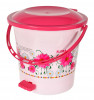 Kuber industries Flower Printed Plastic Pedal Dustbin With Lid &amp; Handle For Home/Kitchen/Office, 5 Ltr (Pink)