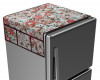 Kuber Industries Flower Printed PVC Fridge Top Cover, Protect For Scratches, Wear &amp; Tear And Dust With 6 Utility Side Pockets (Pink)