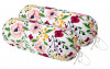 Flower Printed Soft &amp; Luxurious Decorative Cotton Bolster Cover- Set of 2, 16x32 (White &amp; Pink)-44KM0130