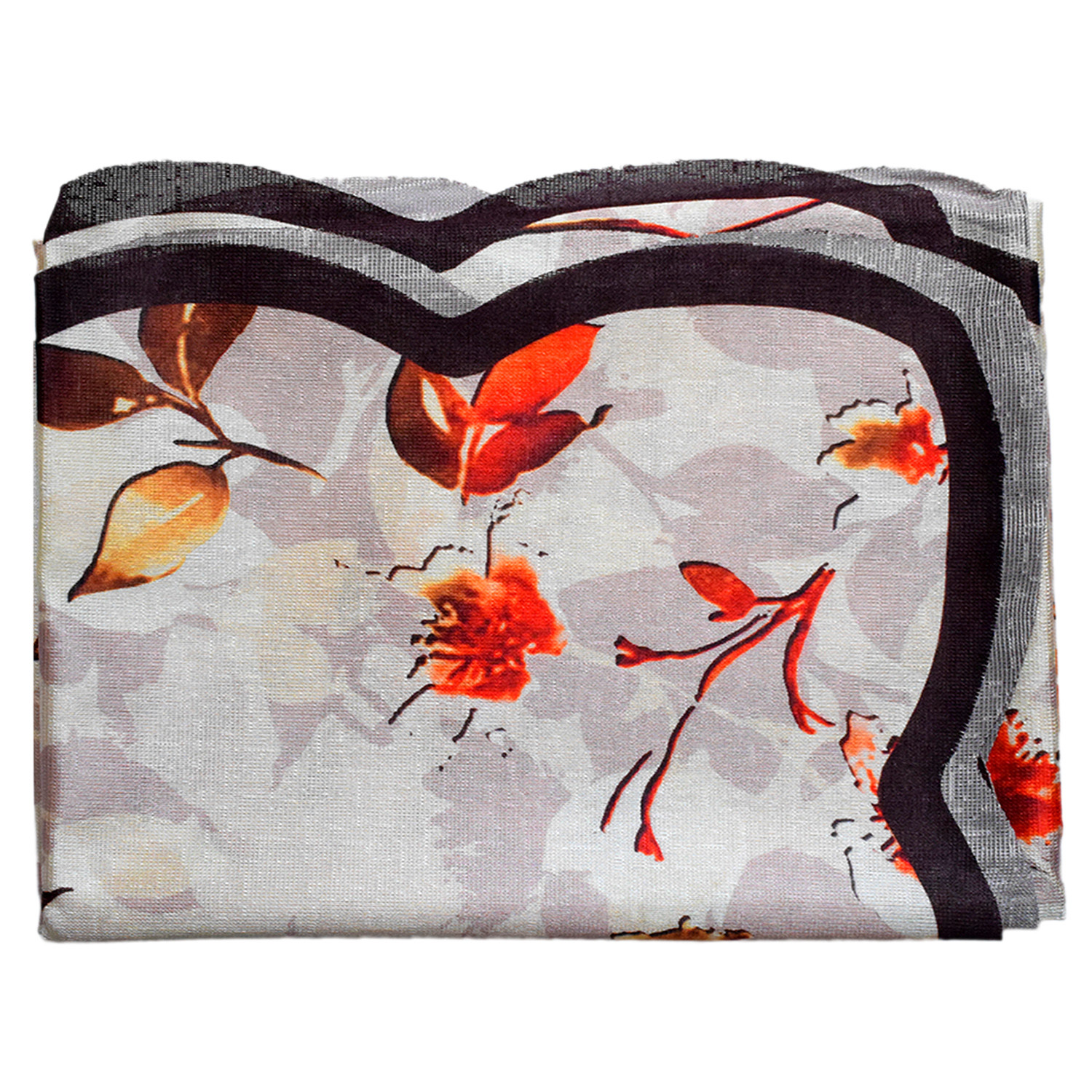Kuber Industries Flower Printed Soft Cotton 6 Seater Dinning Table Cover- 60