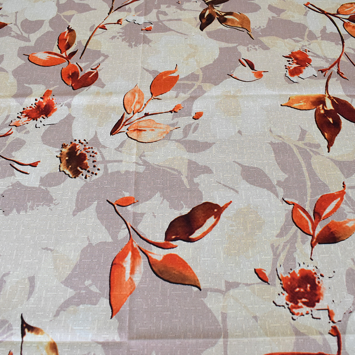 Kuber Industries Flower Printed Soft Cotton 6 Seater Dinning Table Cover- 60
