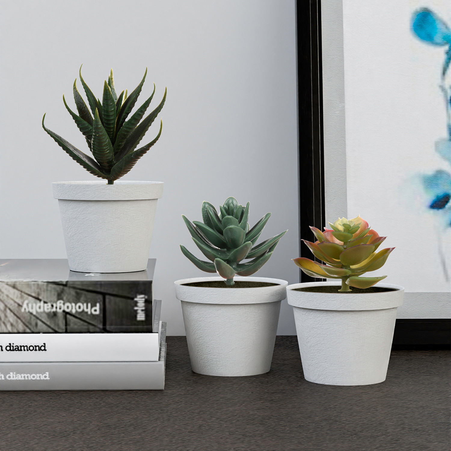 Kuber Industries Flowers Succulent Leaves | Artificial Succulent Leaves for office | Flower Succulent Leaves for Outdoor | Succulent Leaves for Home Décor | Green