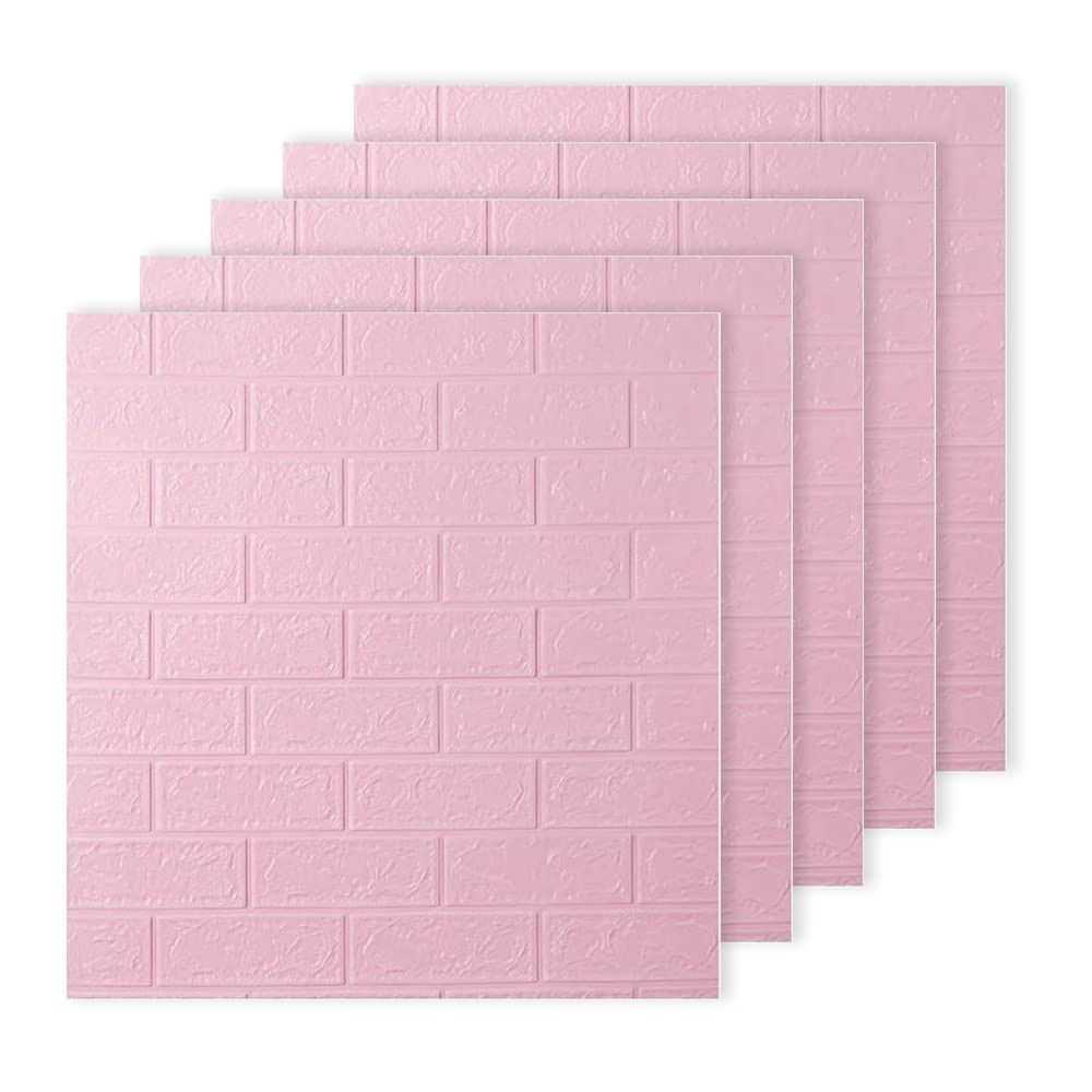 Kuber Industries Foam Brick Pattern 3D Wallpaper for Walls | Soft PE Foam | Easy to Peel, Stick & Remove DIY Wallpaper | Suitable on All Walls | Pack of 5 Sheets, 70 cm X 77 cm