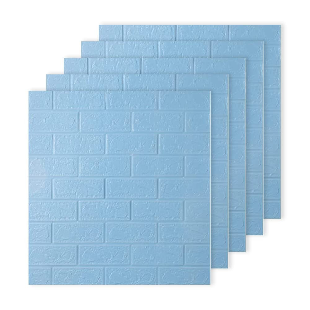 Kuber Industries Foam Brick Pattern 3D Wallpaper for Walls | Soft PE Foam | Easy to Peel, Stick & Remove DIY Wallpaper | Suitable on All Walls | Pack of 5 Sheets, 70 cm X 77 cm