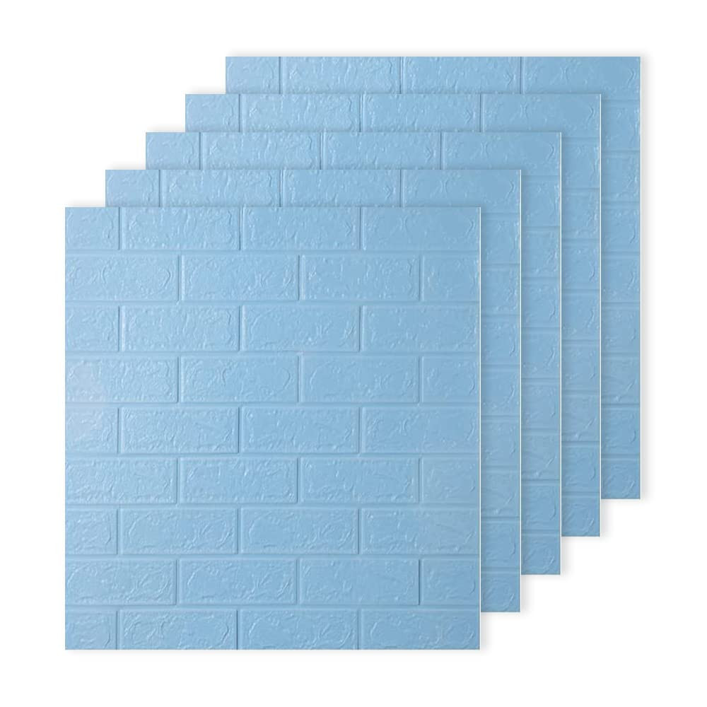 Kuber Industries Foam Brick Pattern 3D Wallpaper for Walls | Soft PE Foam | Easy to Peel, Stick &amp; Remove DIY Wallpaper | Suitable on All Walls | Pack of 5 Sheets, 70 cm X 77 cm