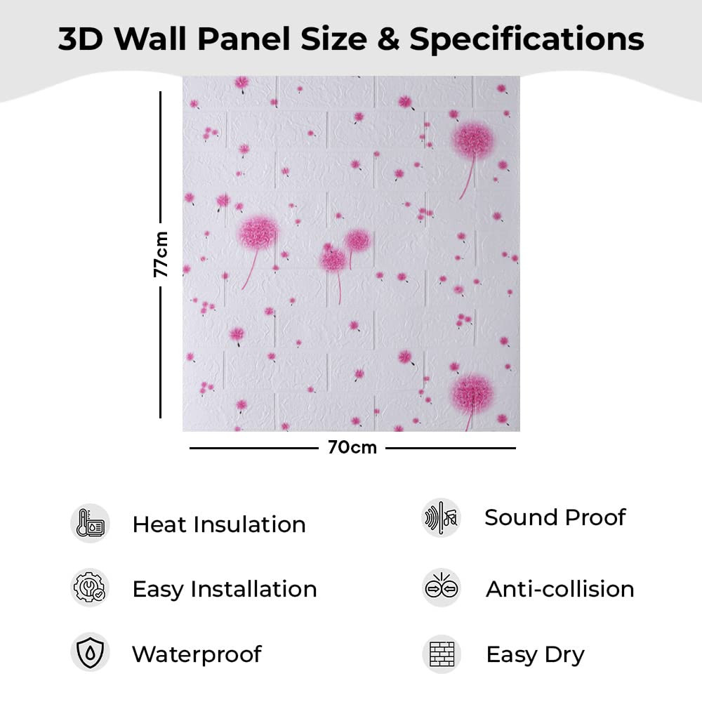Kuber Industries Foam Brick Pattern 3D Wallpaper for Walls | Soft PE Foam | Easy to Peel, Stick & Remove DIY Wallpaper | Suitable on All Walls | Pack of 5 Sheets, 70 cm X 77 cm