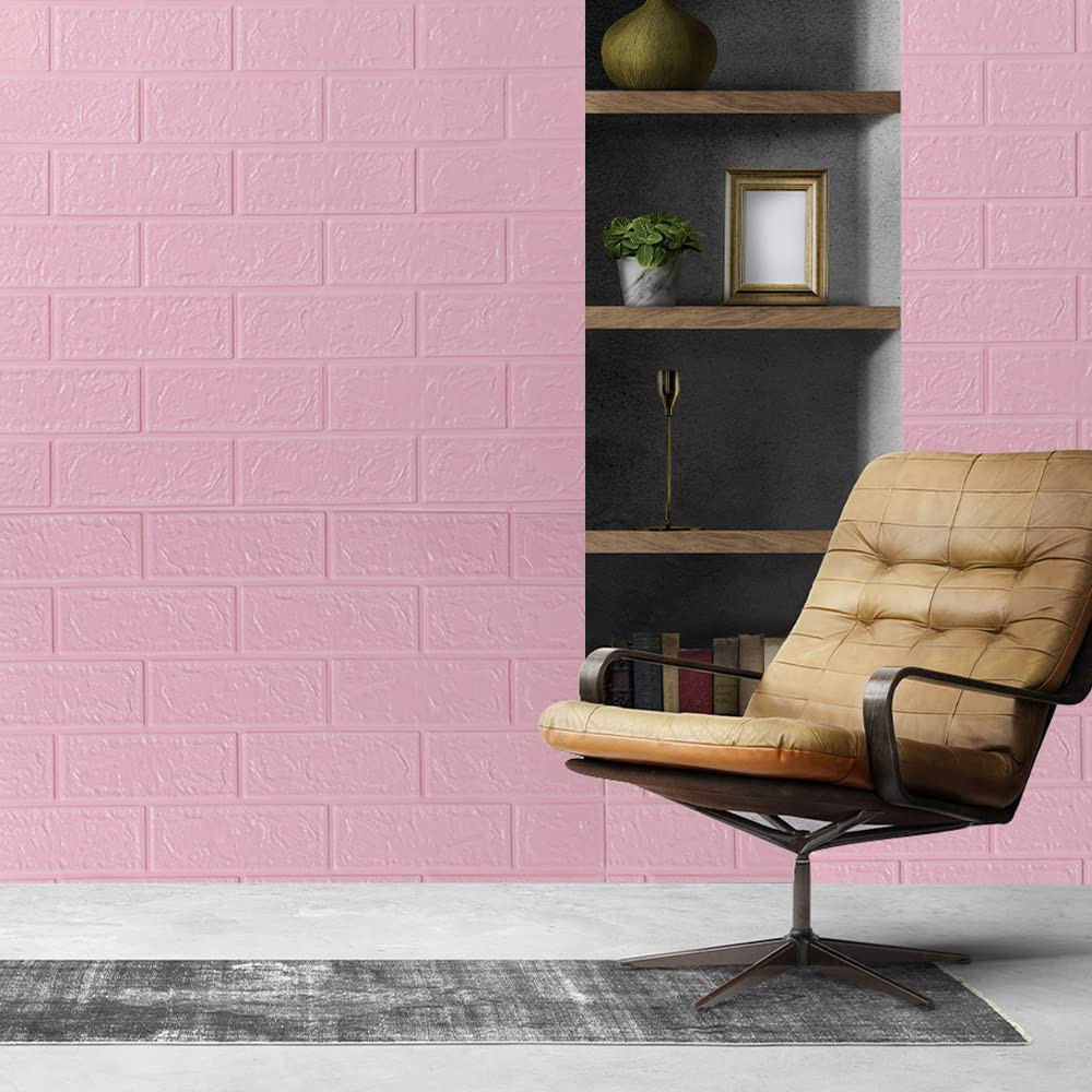 Kuber Industries Foam Brick Pattern 3D Wallpaper for Walls | Soft PE Foam| Easy to Peel, Stick & Remove DIY Wallpaper | Suitable on All Walls | Pack of 2 Sheets, 70 cm X 77 cm