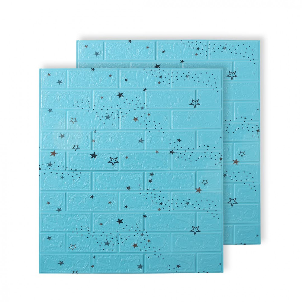 Kuber Industries Foam Brick Pattern 3D Wallpaper for Walls | Soft PE Foam| Easy to Peel, Stick &amp; Remove DIY Wallpaper | Suitable on All Walls | Pack of 2 Sheets,70 cm X 77 cm