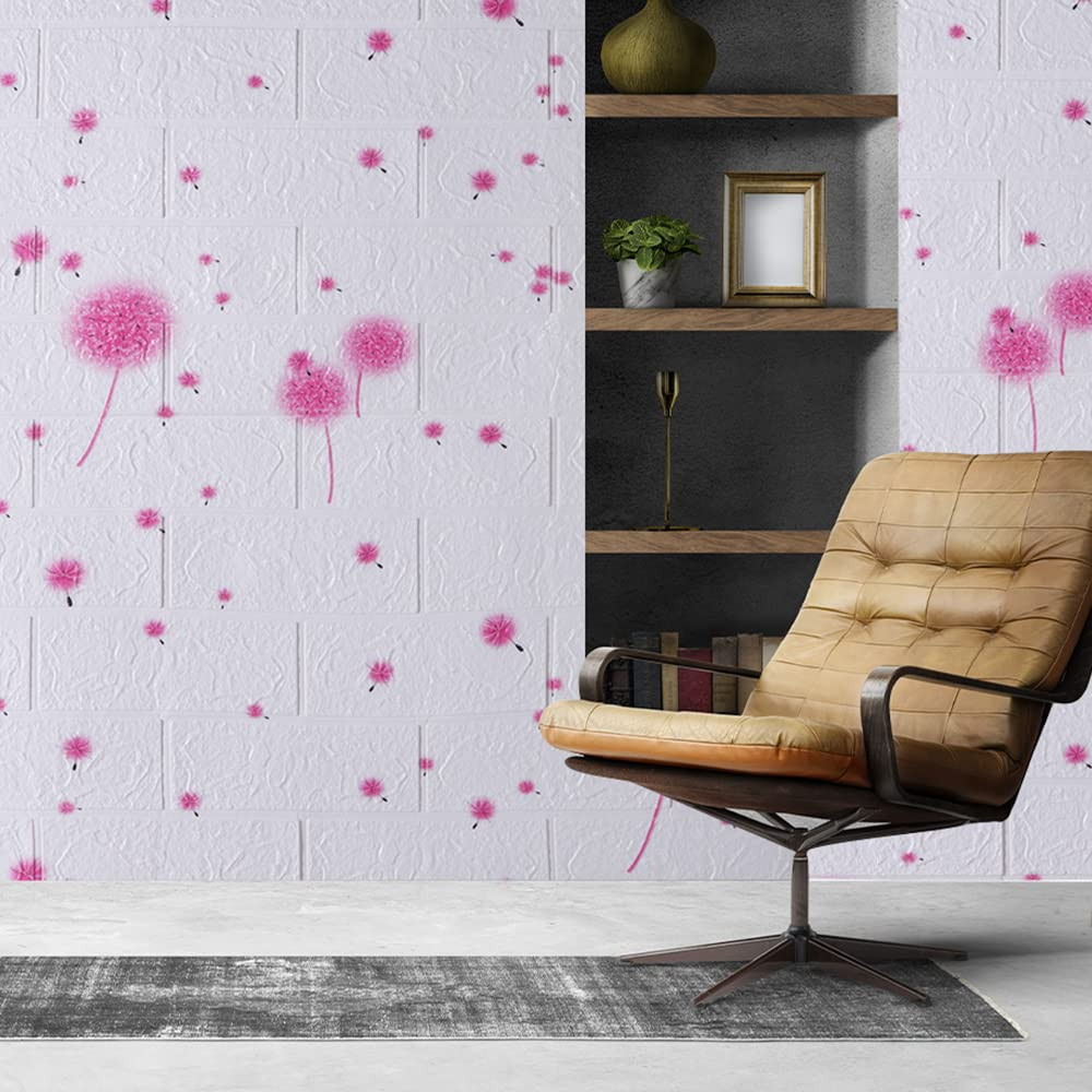 Kuber Industries Foam Brick Pattern 3D Wallpaper for Walls | Soft PE Foam| Easy to Peel, Stick & Remove DIY Wallpaper | Suitable on All Walls | Pack of 2 Sheets, 70 cm X 77 cm