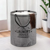 Foldable Carry Laundry Bag Big Size with Sturdy Handles | Laundry Basket/Box/Hamper for Clothes Storage - Ideal Cloth Bag for Travel &amp; Daily Laundry | GM-4-GRY | Grey