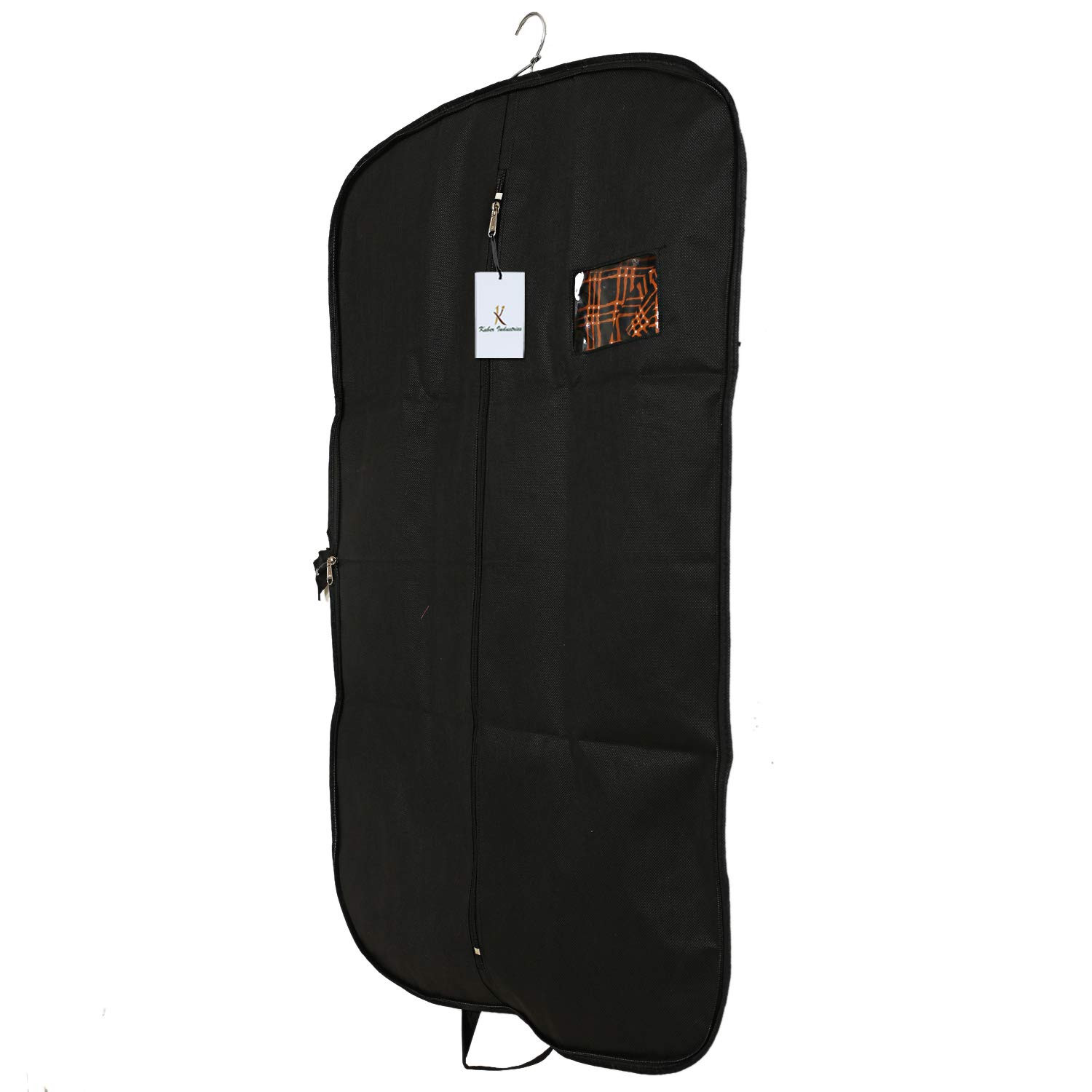 Kuber Industries Foldable Non Woven Men's Coat Blazer Suit Cover (Black)  -CTKTC41365