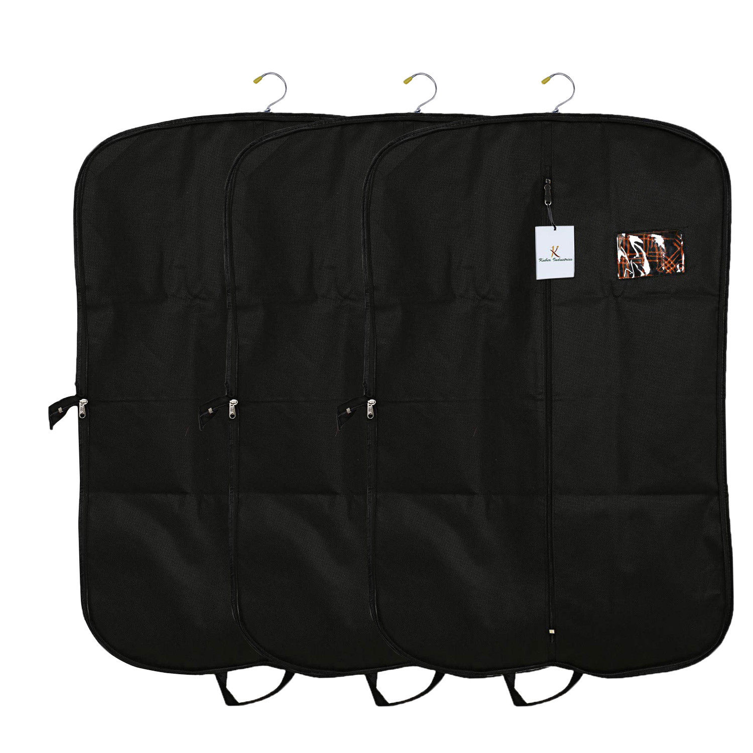 Kuber Industries Foldable Non Woven Men's Coat Blazer Suit Cover (Black)  -CTKTC41365