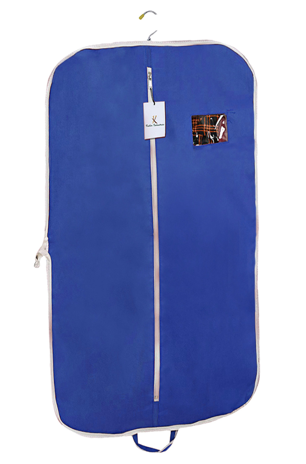 Kuber Industries Foldable Non Woven Men's Coat Blazer Suit Cover (Brown & Royal Blue)  -CTKTC41693