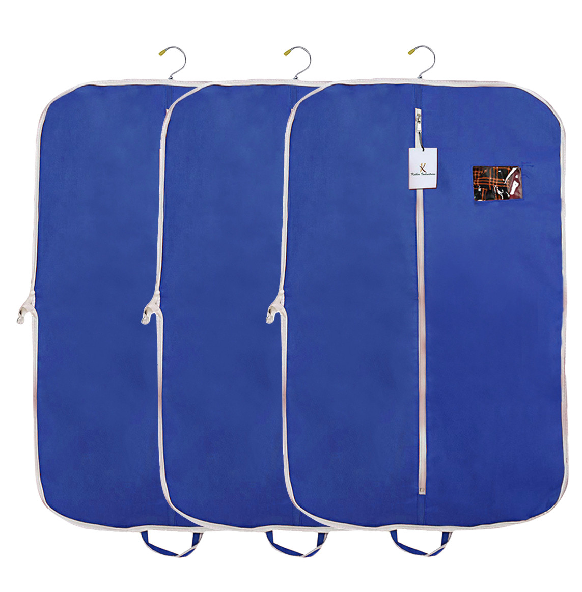 Kuber Industries Foldable Non Woven Men's Coat Blazer Suit Cover (Royal Blue)  -CTKTC41461