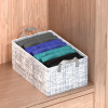 Foldable Non-Woven Storage Box for Clothes | Dress &amp; Towel Organiser for Wardrobe | Collapsible Container Basket - Grey