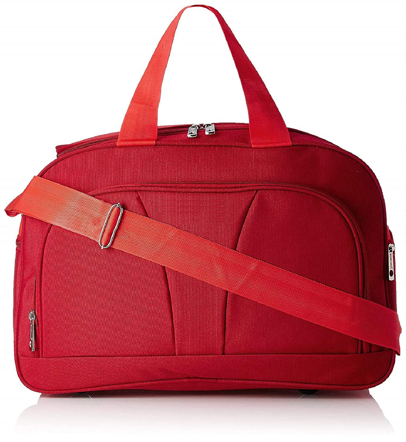 Kuber Industries Foldable Rexine Travel Storage Luggage Bag Carrying Bag (Red)