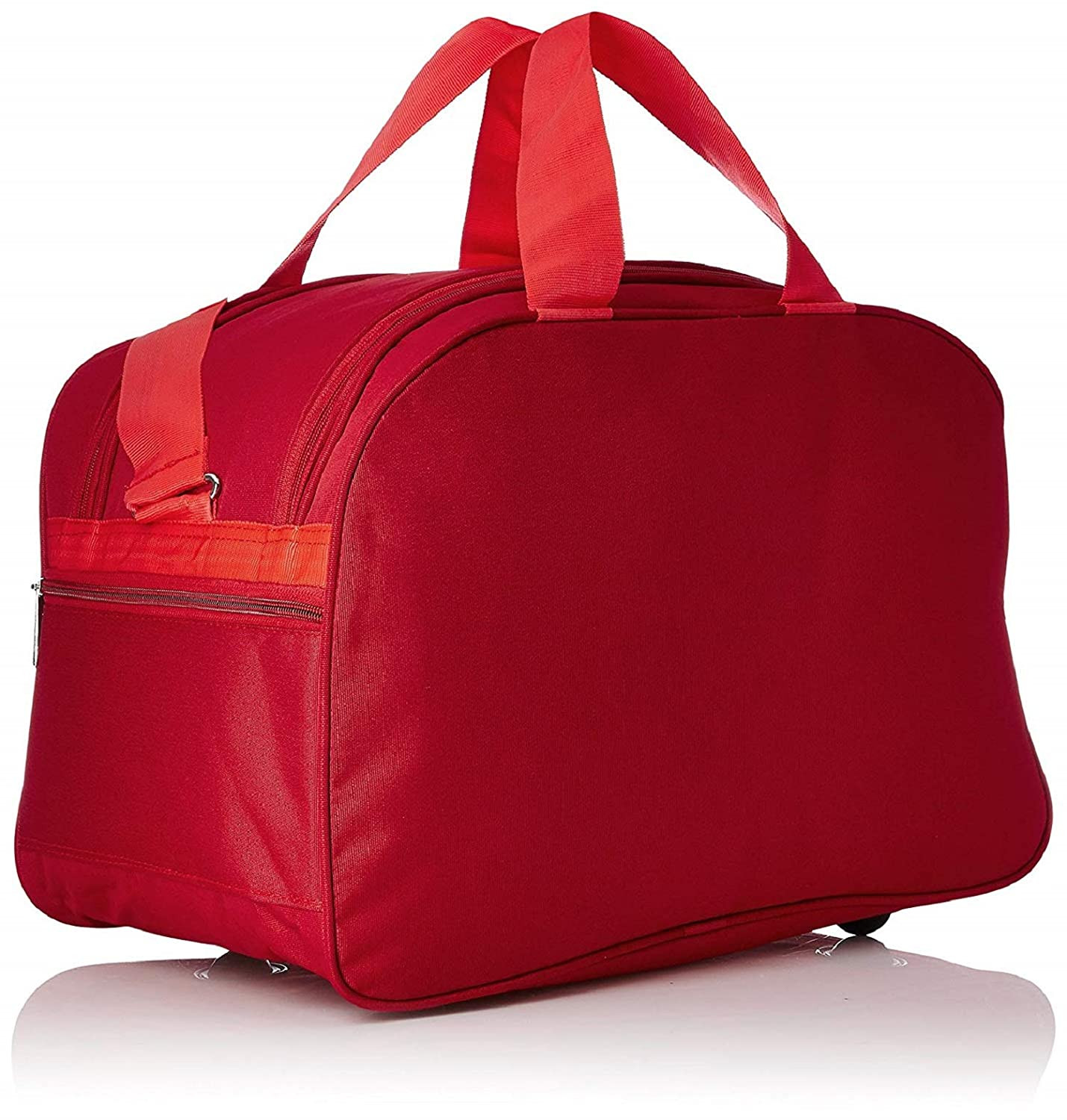 Kuber Industries Foldable Rexine Travel Storage Luggage Bag Carrying Bag (Red)