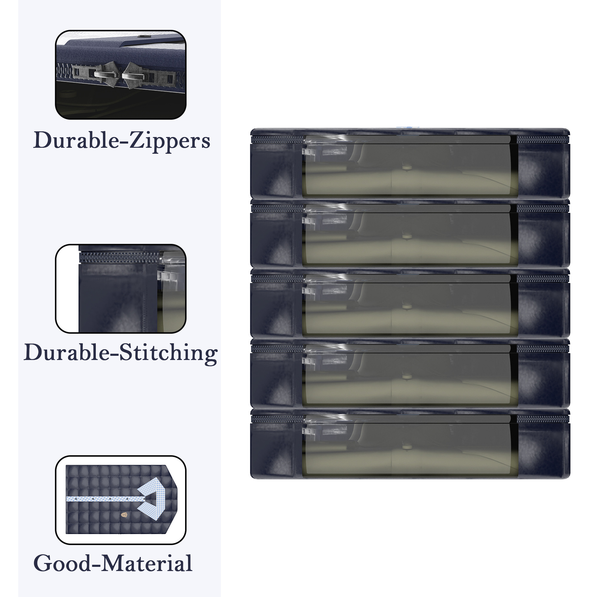 Kuber Industries Foldable Shirt Cover  Shirt Storage Organizer  Wardrobe Organizer for Storage With Transparent Window  Smart Clothes Organizer Box  Kapde Rakhne ka Box  Checks - Blue