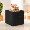 Foldable Storage Box | Multipurpose Storage Organizer For Clothes | Plain Wardrobe Organizer for Book, Stationary &amp; Toys | 11 Inch | Black