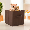 Foldable Storage Box | Multipurpose Storage Organizer For Clothes | Plain Wardrobe Organizer for Book, Stationary &amp; Toys | 11 Inch | Brown