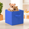 Foldable Storage Box | Multipurpose Storage Organizer For Clothes | Plain Wardrobe Organizer for Book, Stationary &amp; Toys | 11 Inch | Royal Blue