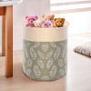 Foldable Washing Clothes/Storage Basket with Handles | Used Clothes Storage Bag | Laundry Hamper for Dirty Clothes & Toys | GM-22-GRN | Leaves Print - Green
