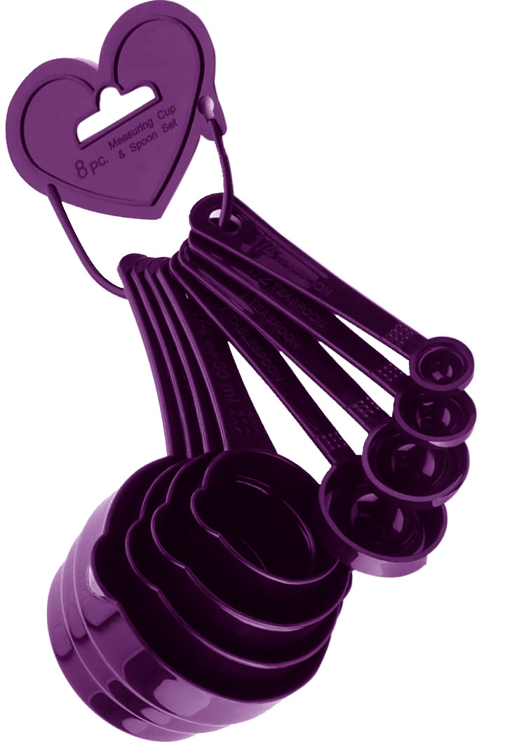 Kuber Industries Food Grade BPA Free 8 pcs Measuring Cup And Spoon Set (Purple)