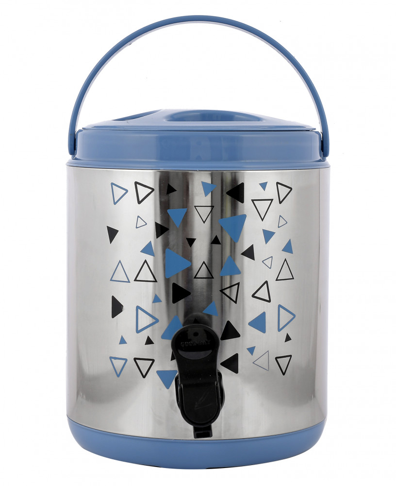 Kuber Industries Food Grade, BPA Free, Insulated Hot &amp; Cold Stainless Steel Water Jug/Camper, 6 Ltrs (Blue)-HS42KUBMART25201