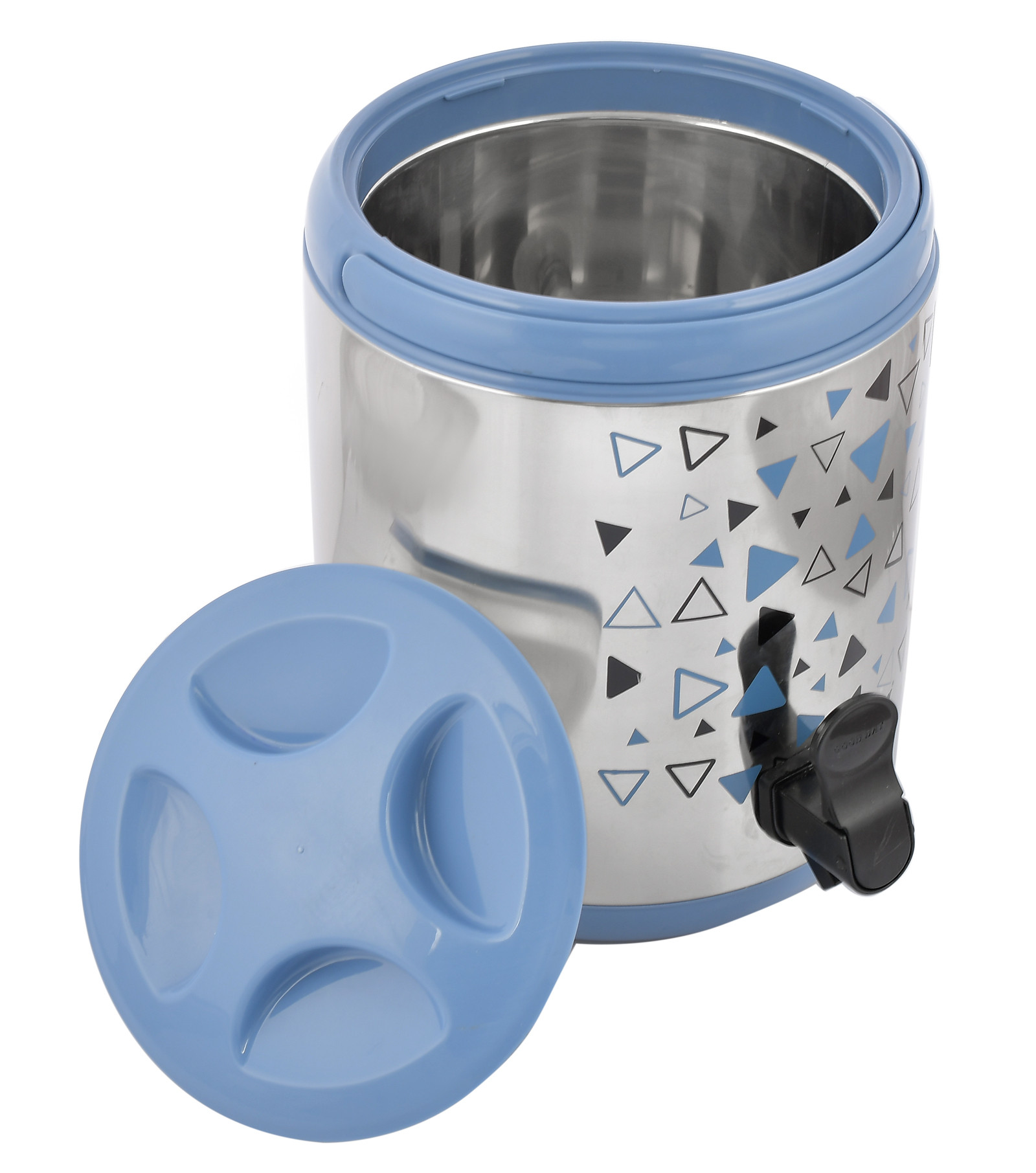 Kuber Industries Food Grade, BPA Free, Insulated Hot & Cold Stainless Steel Water Jug/Camper, 6 Ltrs (Blue)-HS42KUBMART25201