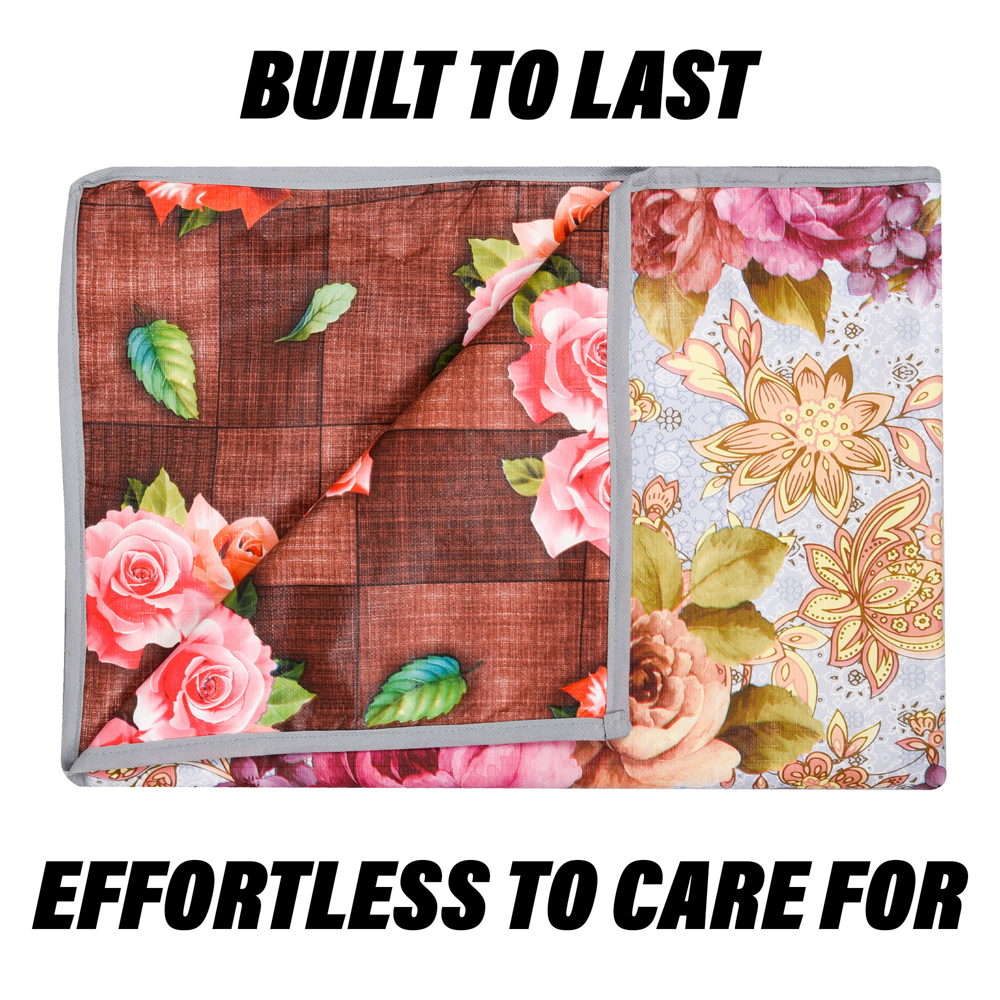 Kuber Industries Food Mat  Bedsheet Protector for Home  Bed Server Food Mat  Bed Server Mat  Gulab Mattress Protector for Home  Reversible Food Mat for Kids  Blue