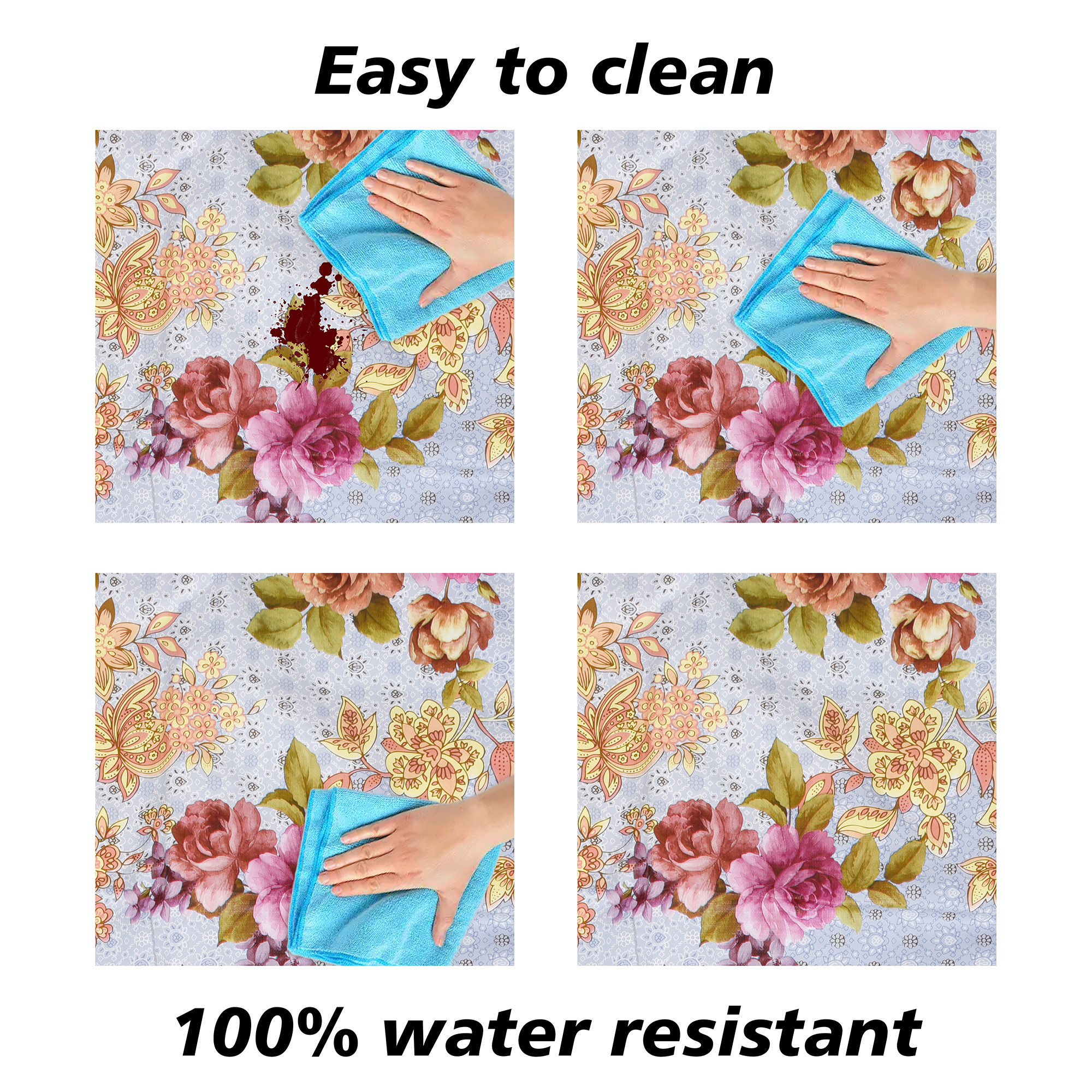 Kuber Industries Food Mat | Bedsheet Protector for Home | Bed Server Food Mat | Bed Server Mat | Gulab Mattress Protector for Home | Reversible Food Mat for Kids | Blue