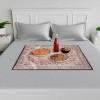 Food Mat | Bedsheet Protector for Home | Bed Server Food Mat | Bed Server Mat | Shining Mattress Protector for Home | Food Mat for Kids | Golden