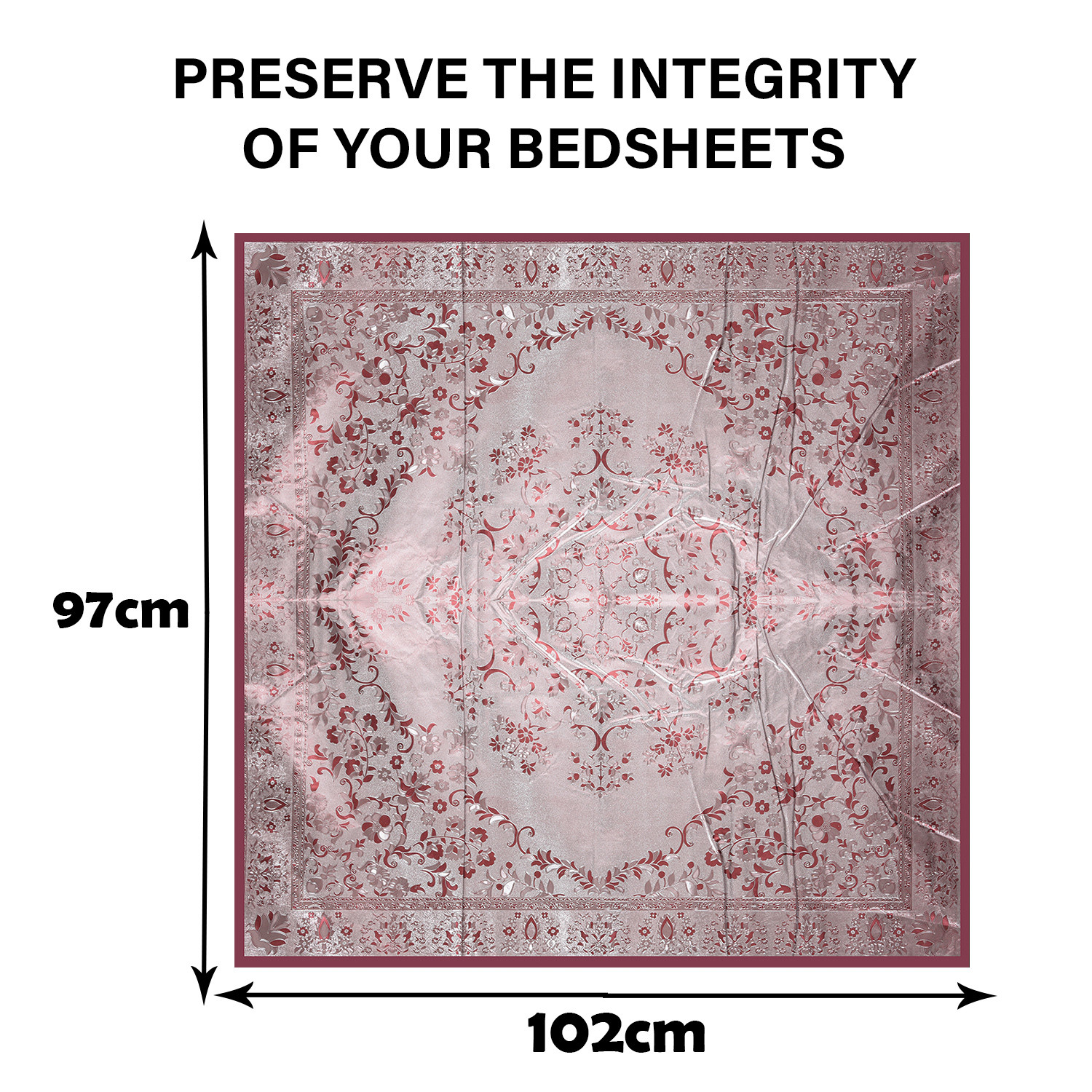 Kuber Industries Food Mat | Bedsheet Protector for Home | Bed Server Food Mat | Bed Server Mat | Shining Mattress Protector for Home | Food Mat for Kids | Maroon