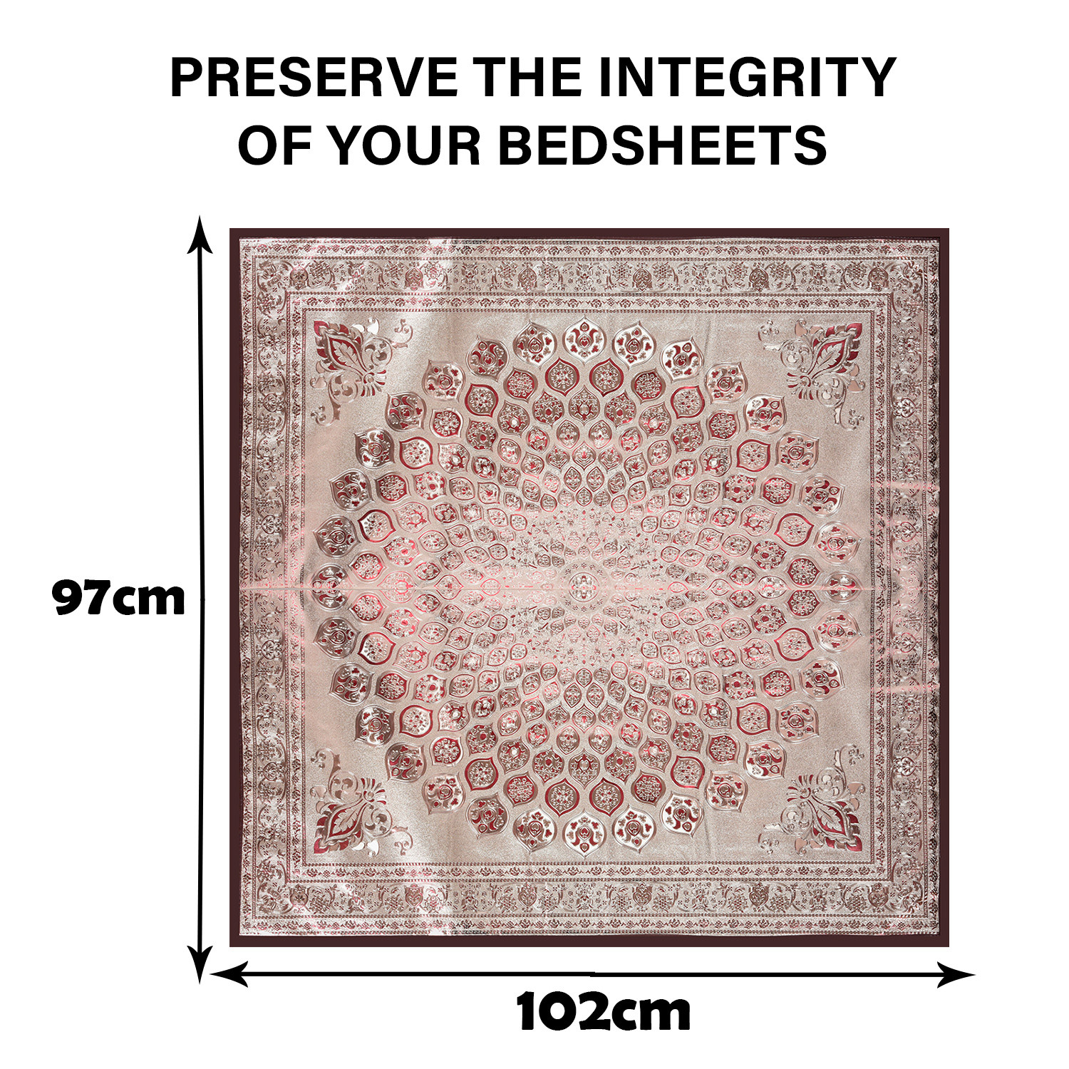 Kuber Industries Food Mat | Bedsheet Protector for Home | Bed Server Food Mat | Bed Server Mat | Shining Mattress Protector for Home | Food Mat for Kids | Golden