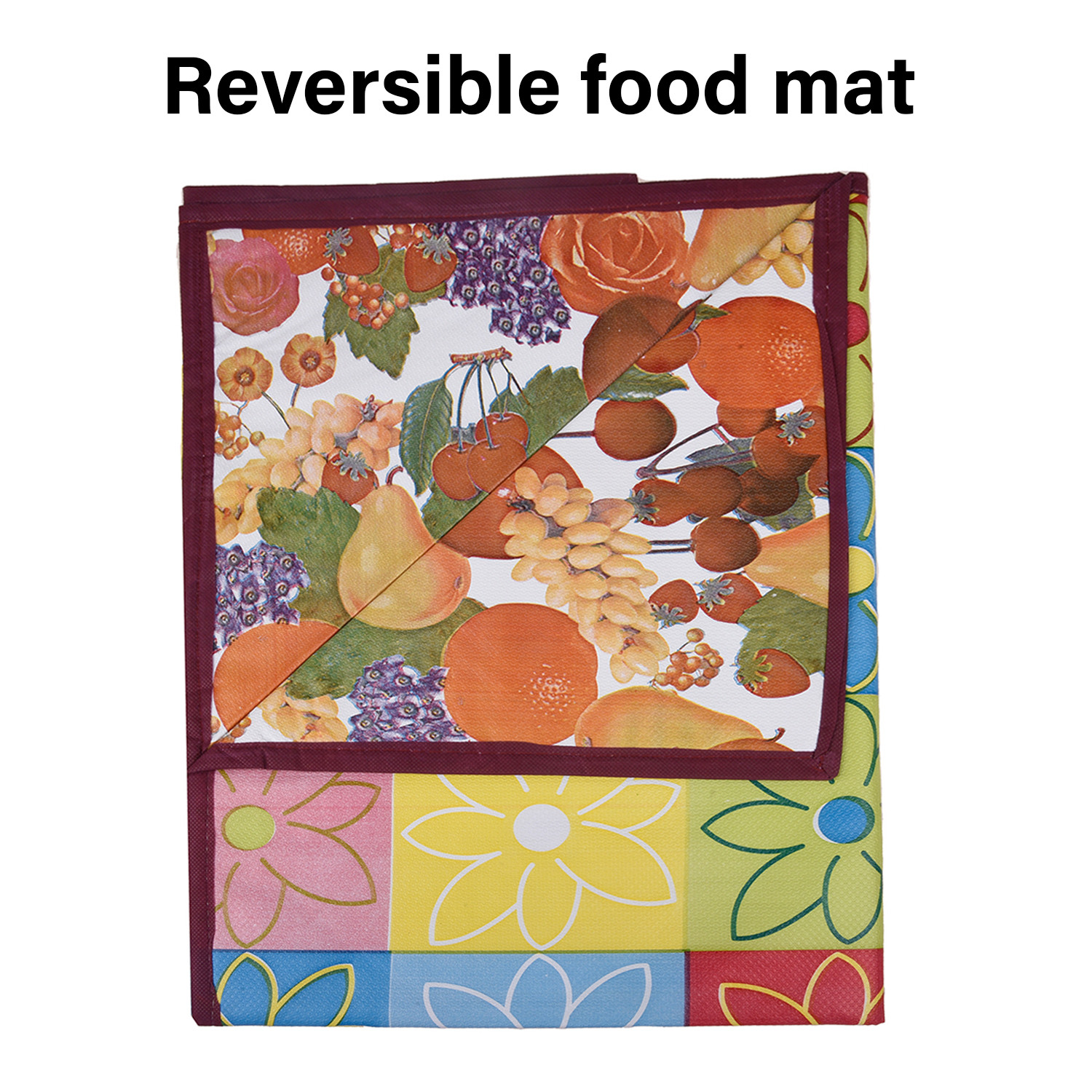 Kuber Industries Food Mat  Bedsheet Protector for Home  Reversible Bed Server Mat  Check-Design Mattress Protector for Home  Food Mat for Kids  92 cm  Yellow